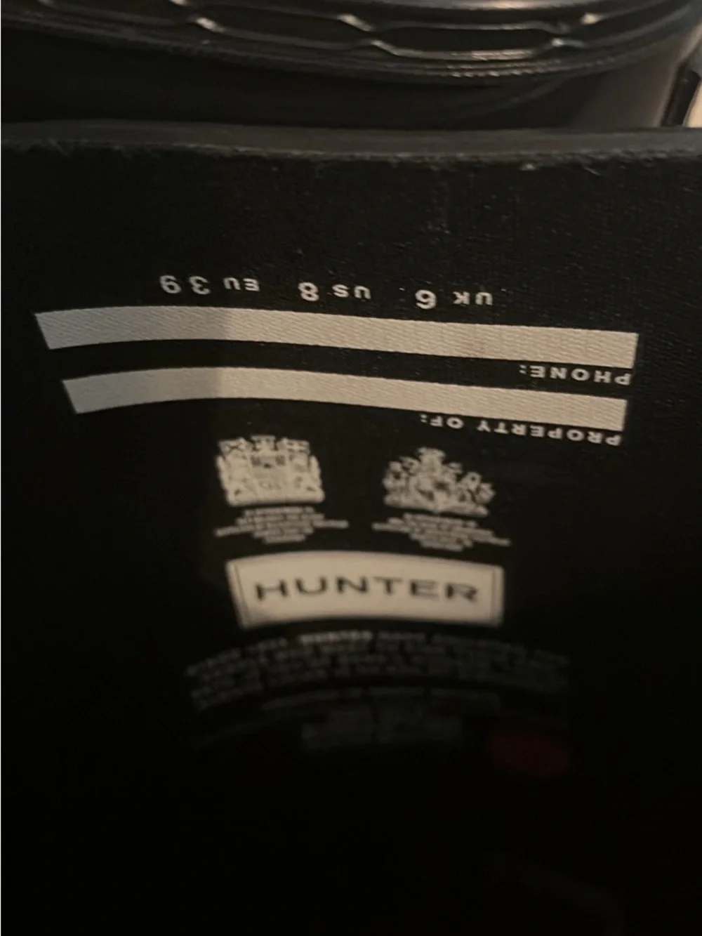 Hunter Black Gloss Over-the-Knee Rain Boots with Buckle